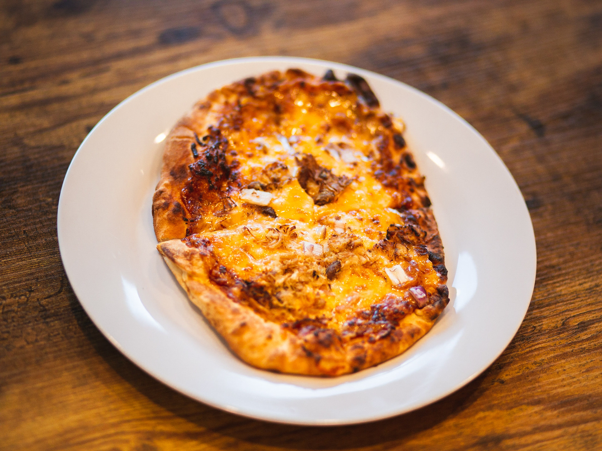 Barbecue Chicken Naan Pizza