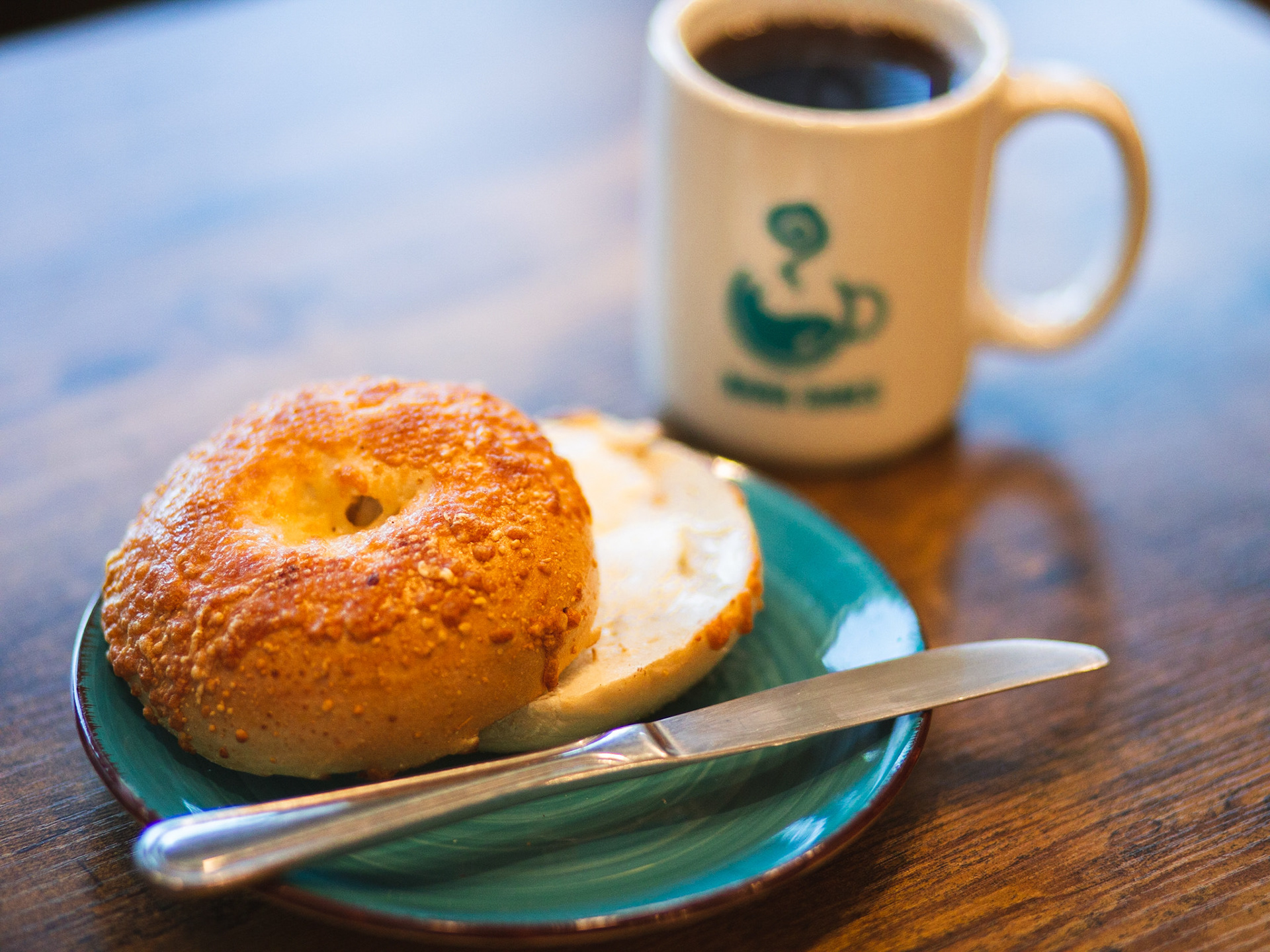 Asiago Bagel with Cream Cheese