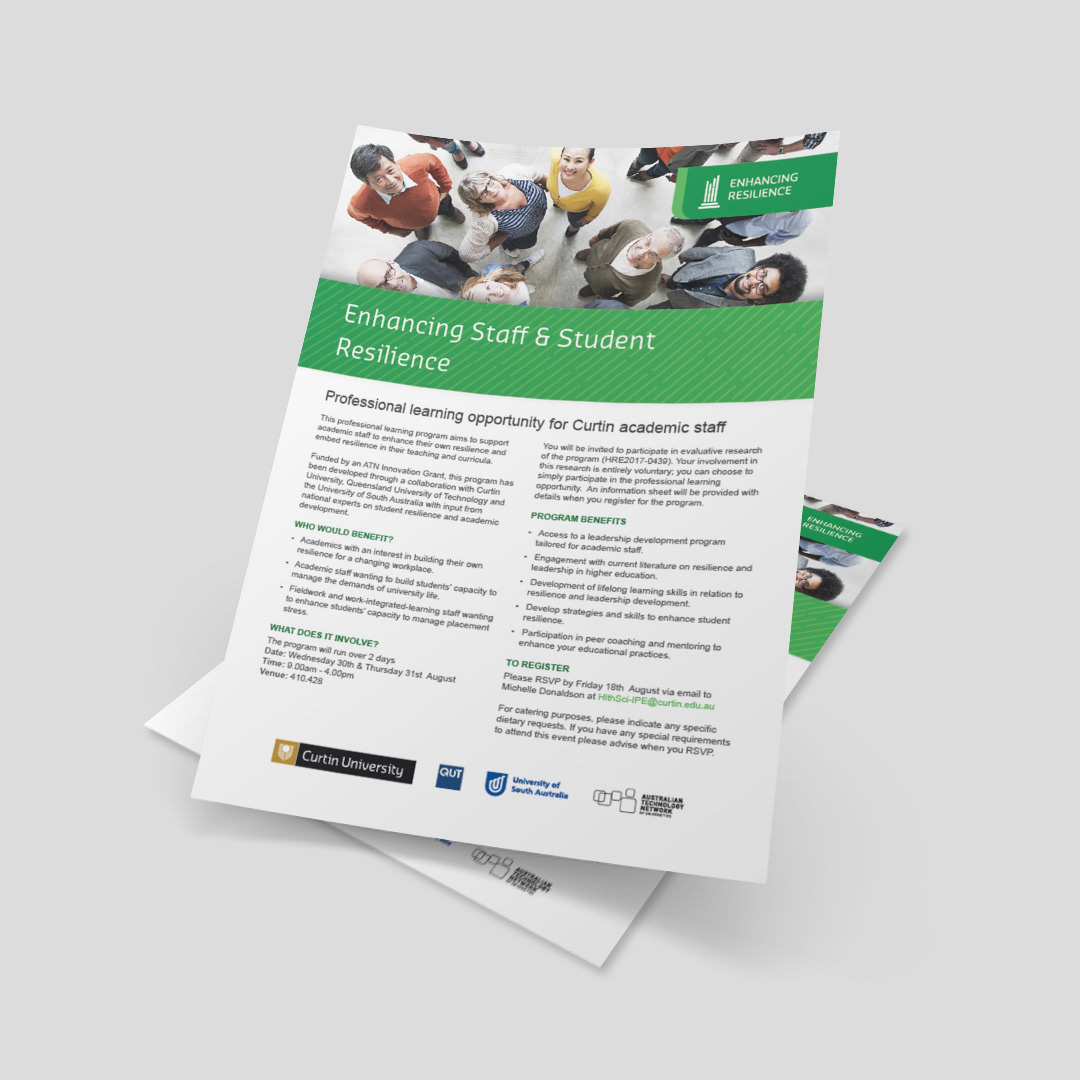 Flyer design for Enhancing Resilience Program