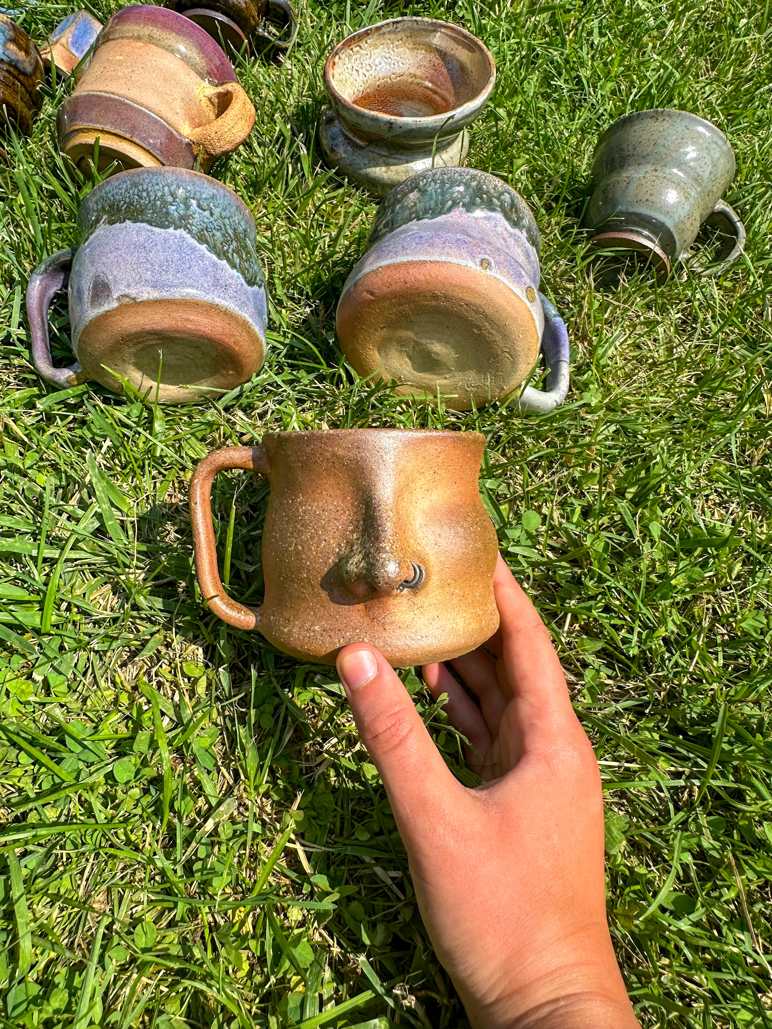 nose mug | wood-fired ceramic | 2025