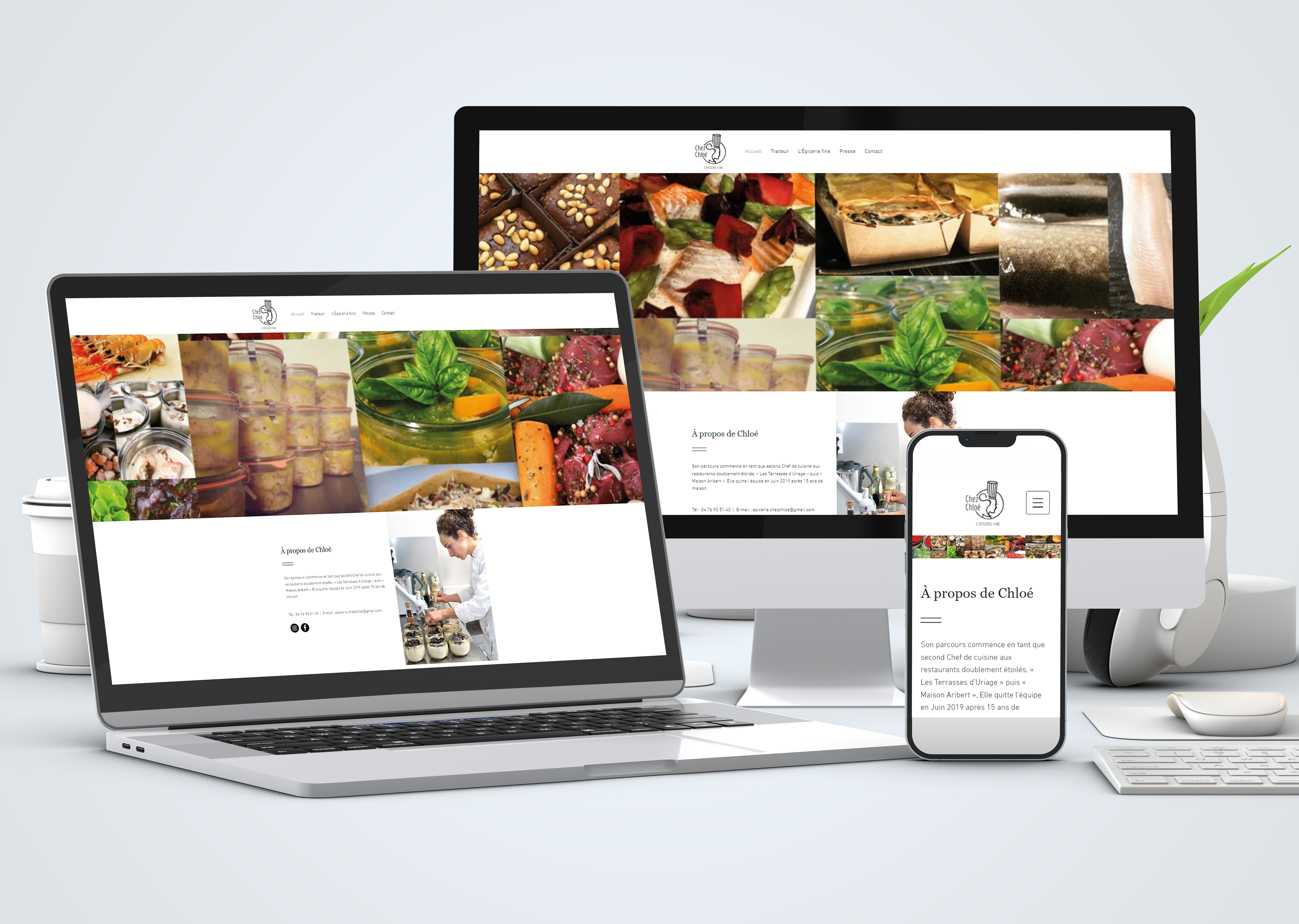 Site Internet de l'Épicerie fine Chez Chloé