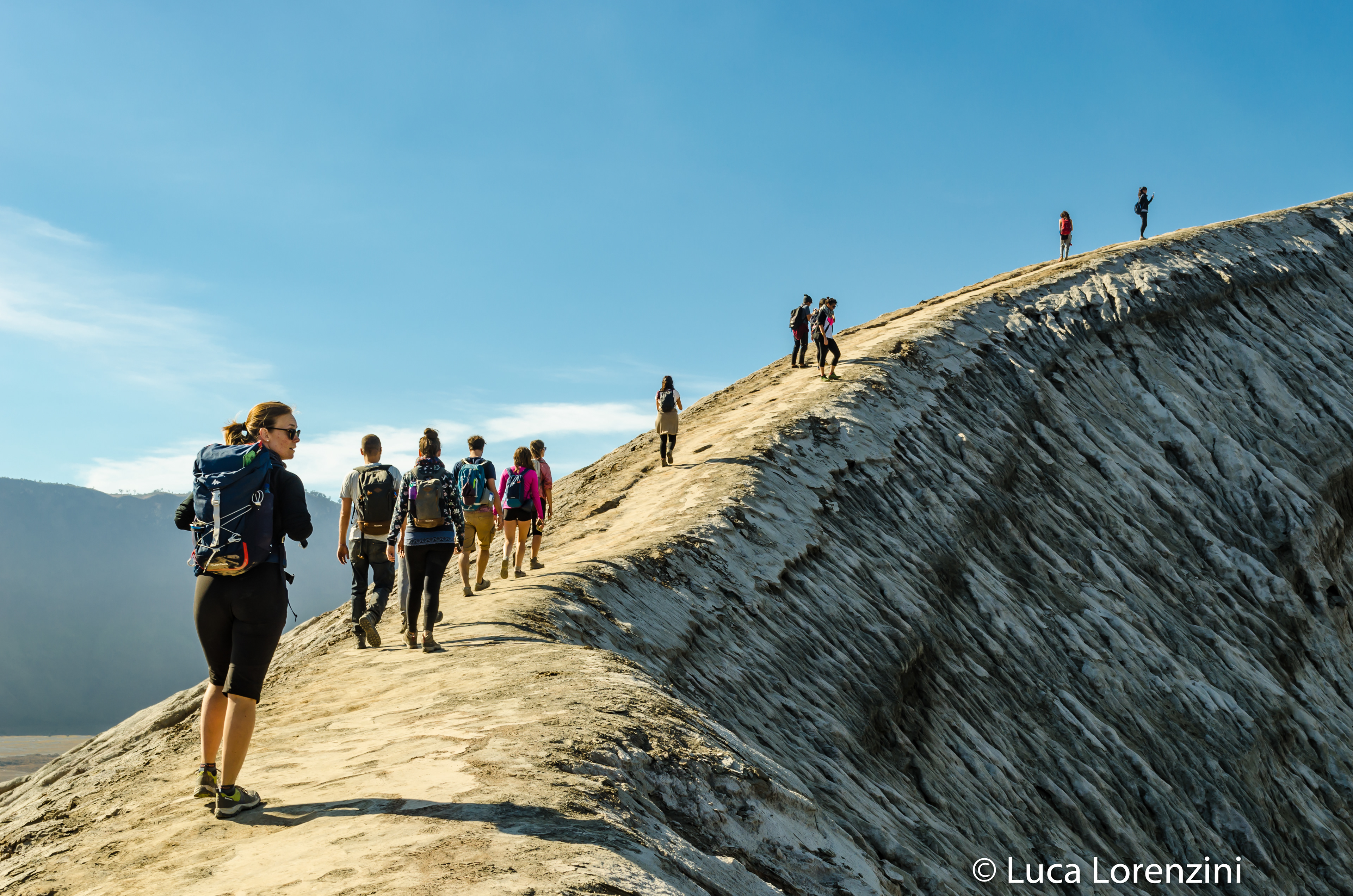 Hiking on caldera