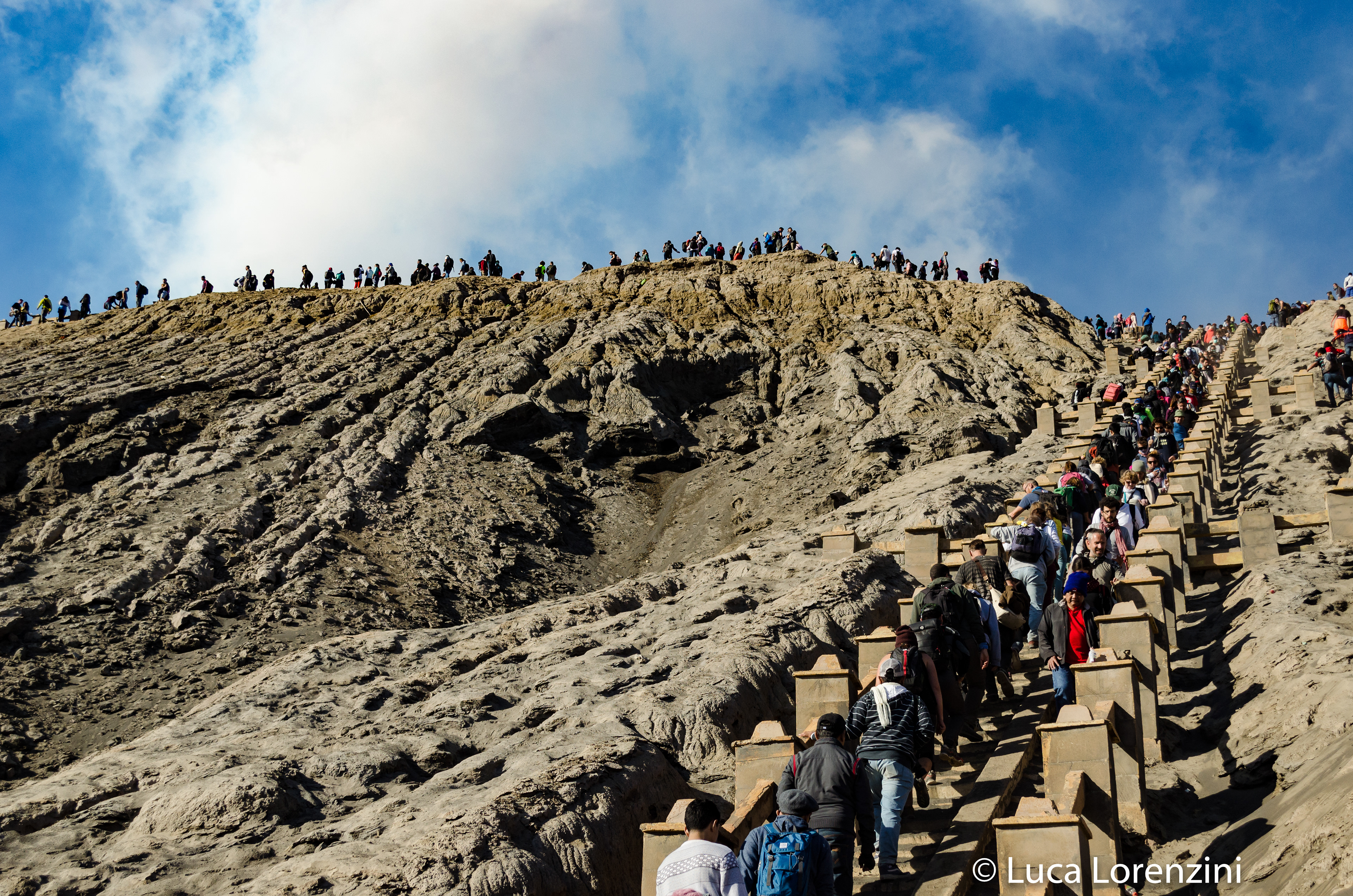 Climbing the slopes of Mt. Bromo