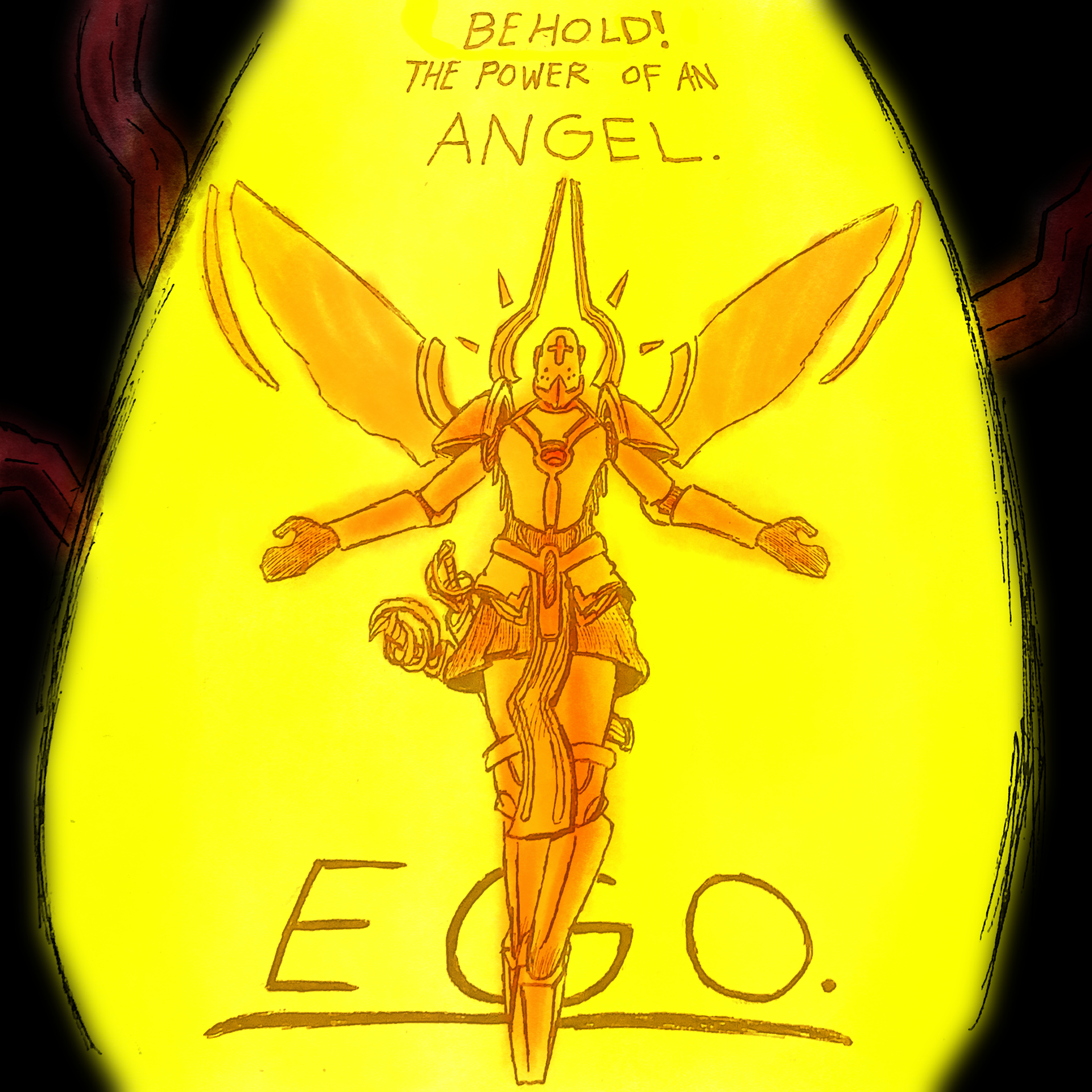 Inktober 2022, Inked with Photoshop Colors Day 26