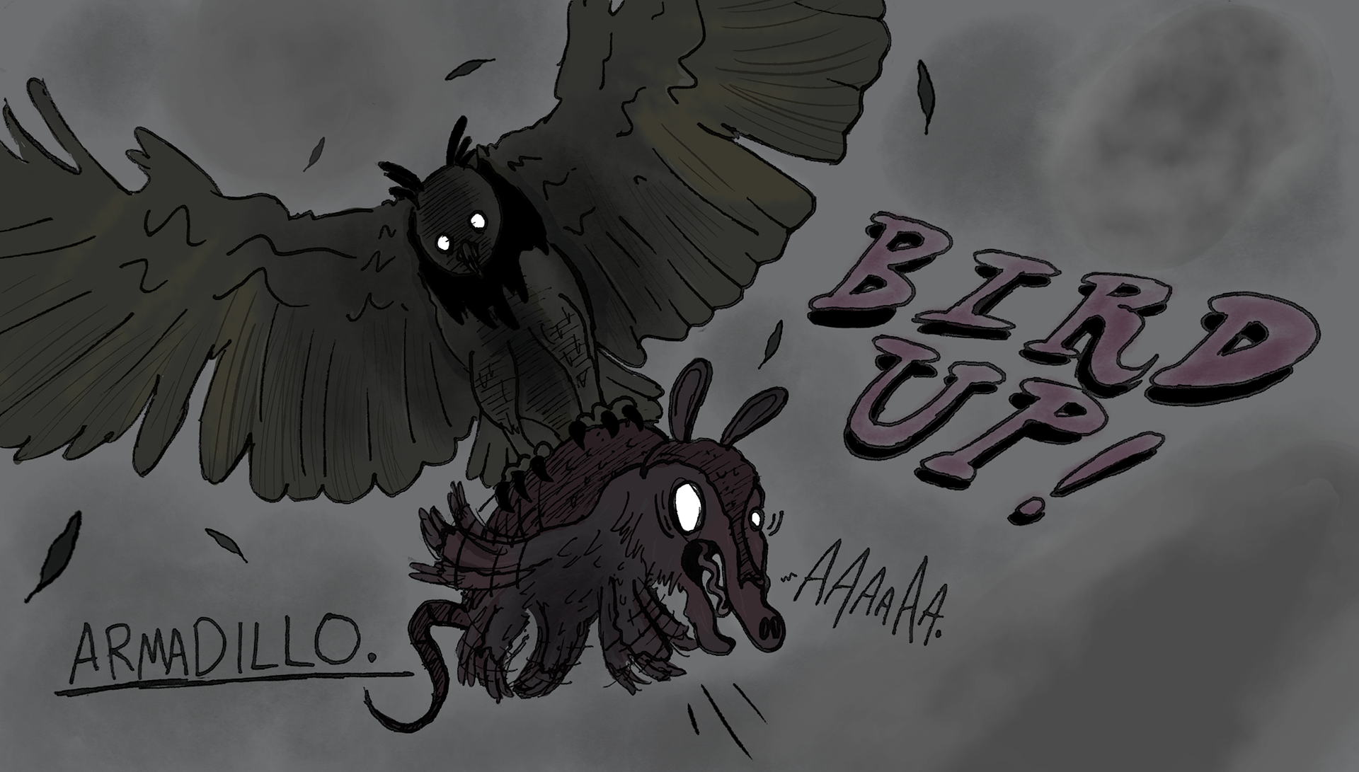 Inktober 2022, Inked with Photoshop Colors Day 15