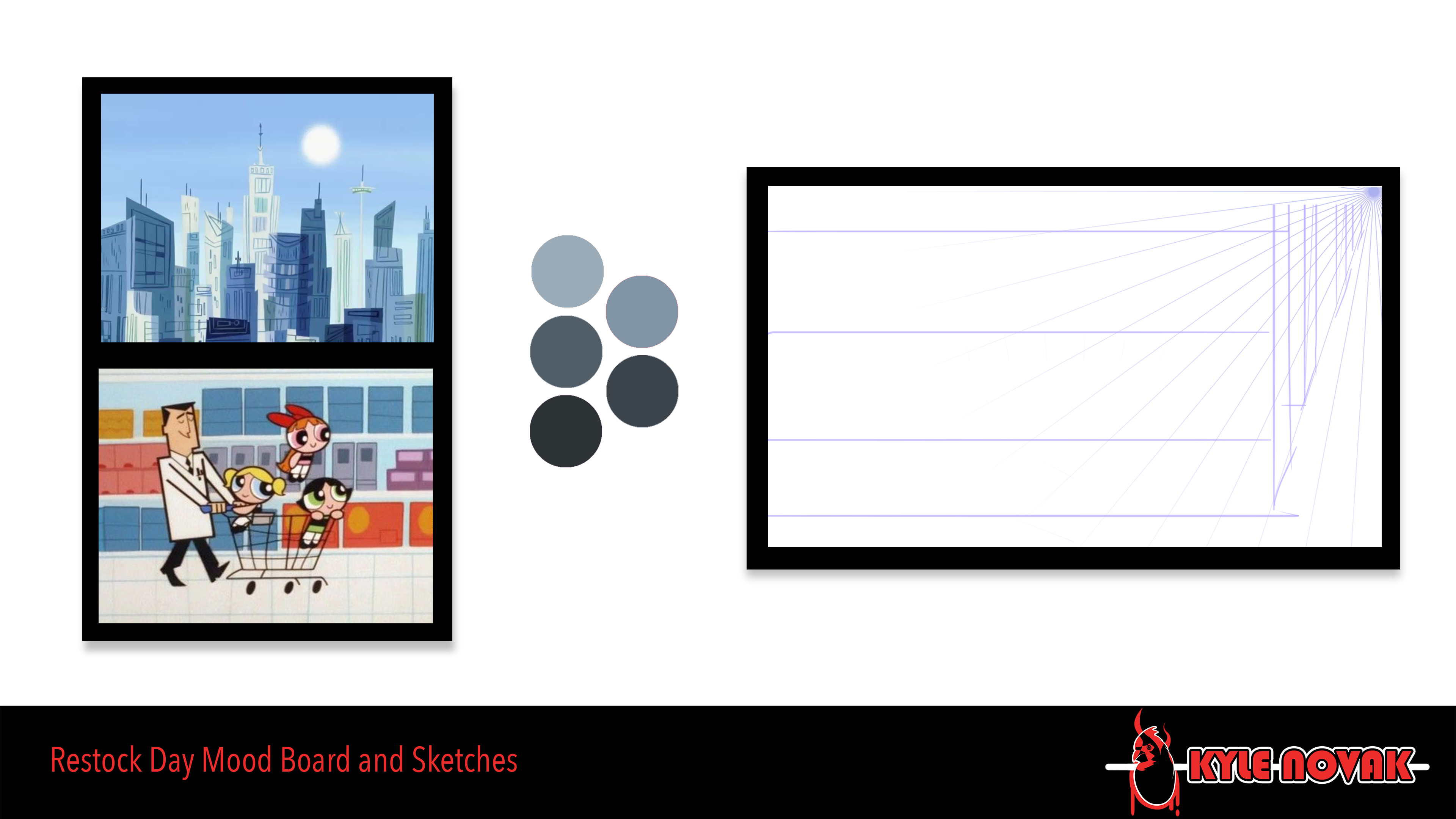 Restock Day Mood Board and Sketches