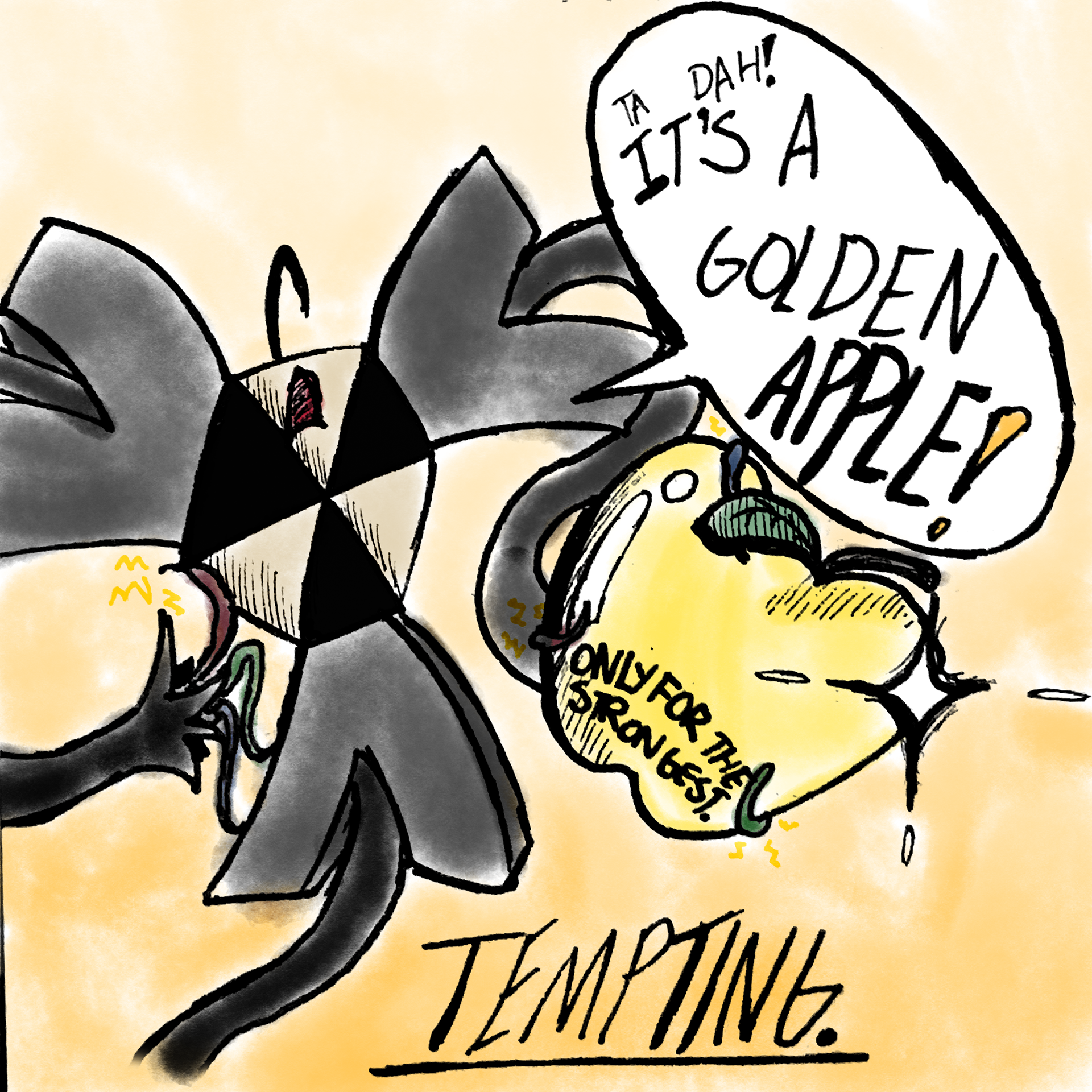 Inktober 2022, Inked with Photoshop Colors Day 25