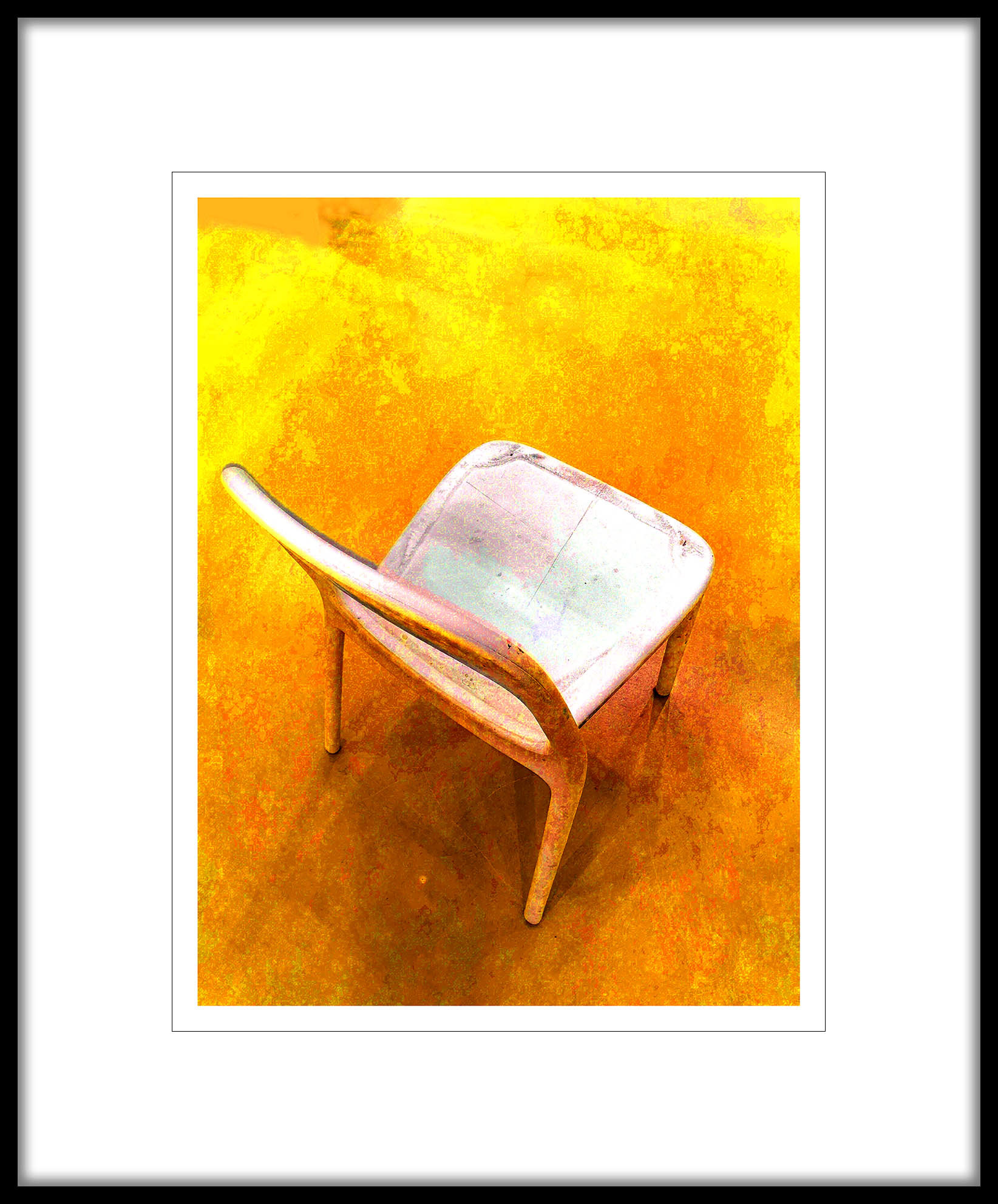 KRZESŁO KRZYSZTOFA / foto 38x50; passe-partout; rama alu 58x70cm