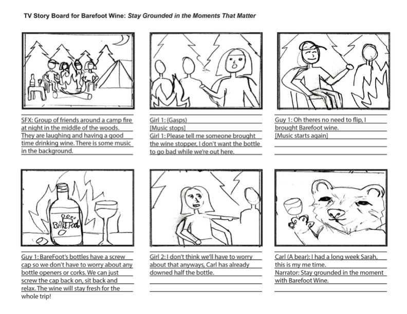 TV Script & Story Board, Indesign, Illustration, 8.5 x 11 in