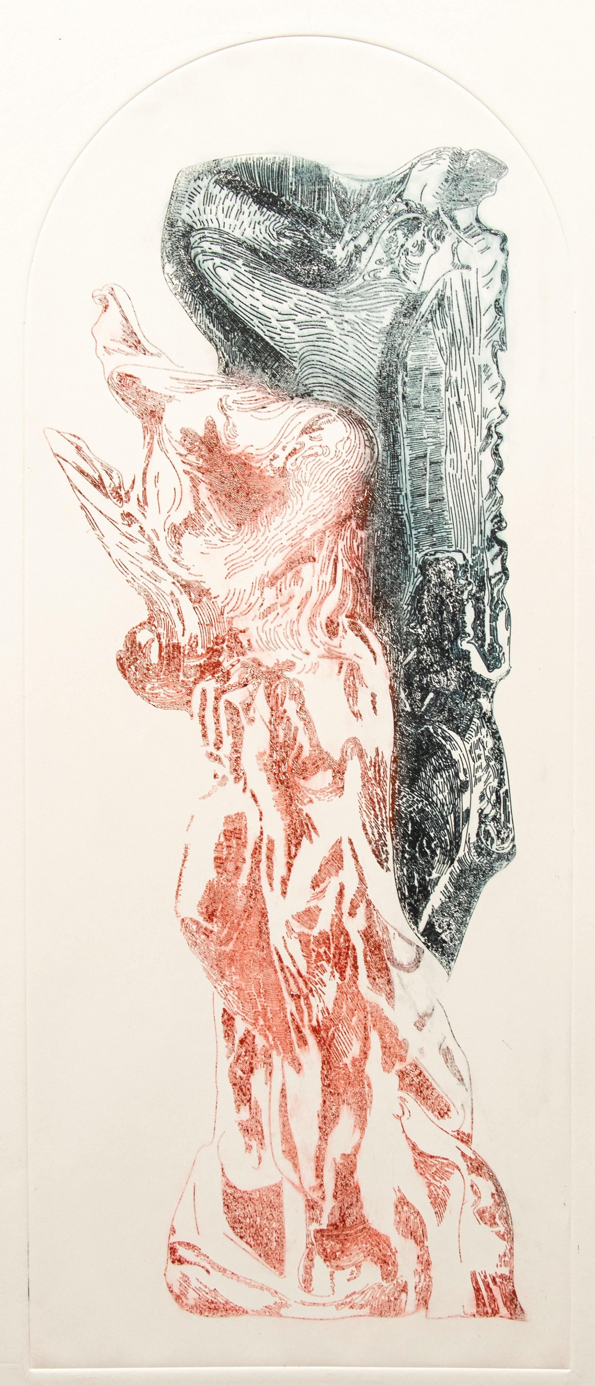 Ludovica, drypoint on paper, 2025 Paper size: 590*100 Print size: 340*770
