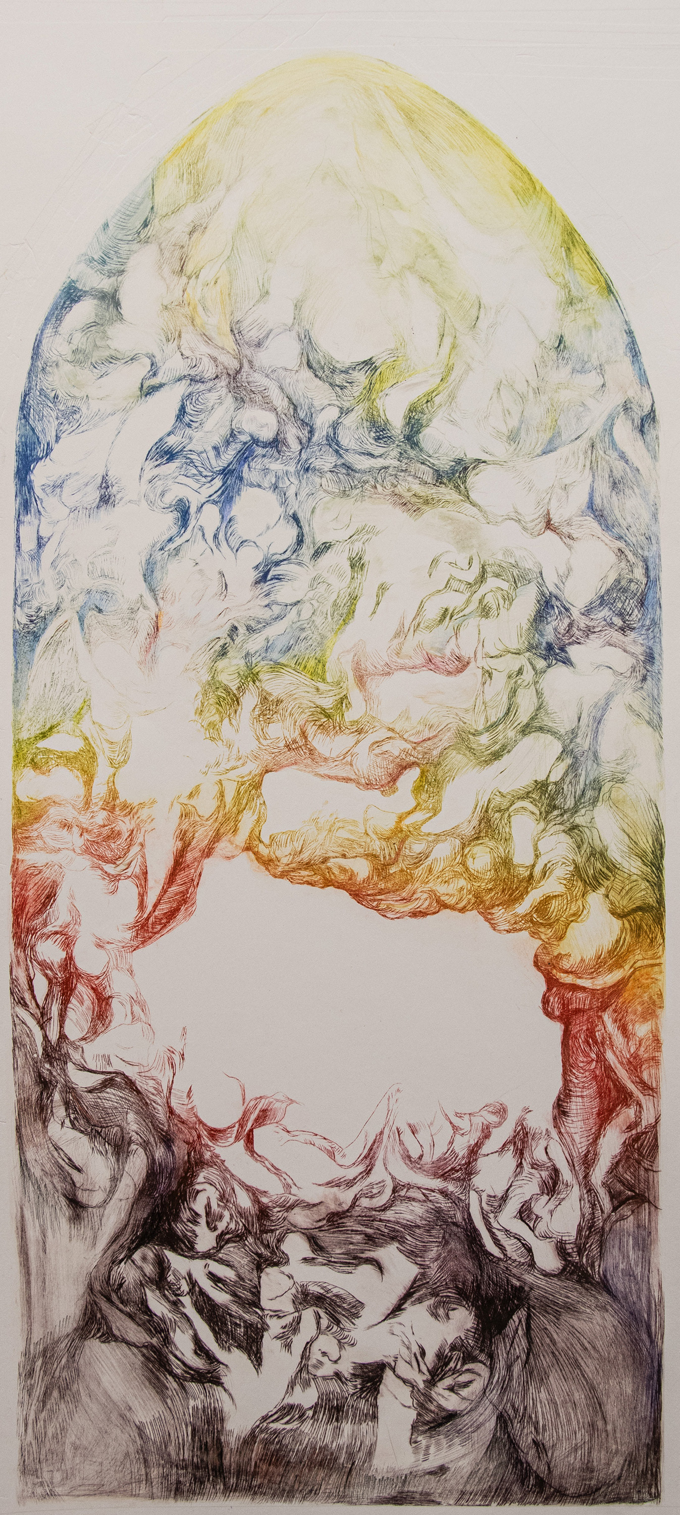 The Veil of the Sky Torn Open Paper size: 590*100 Print size: 330*710