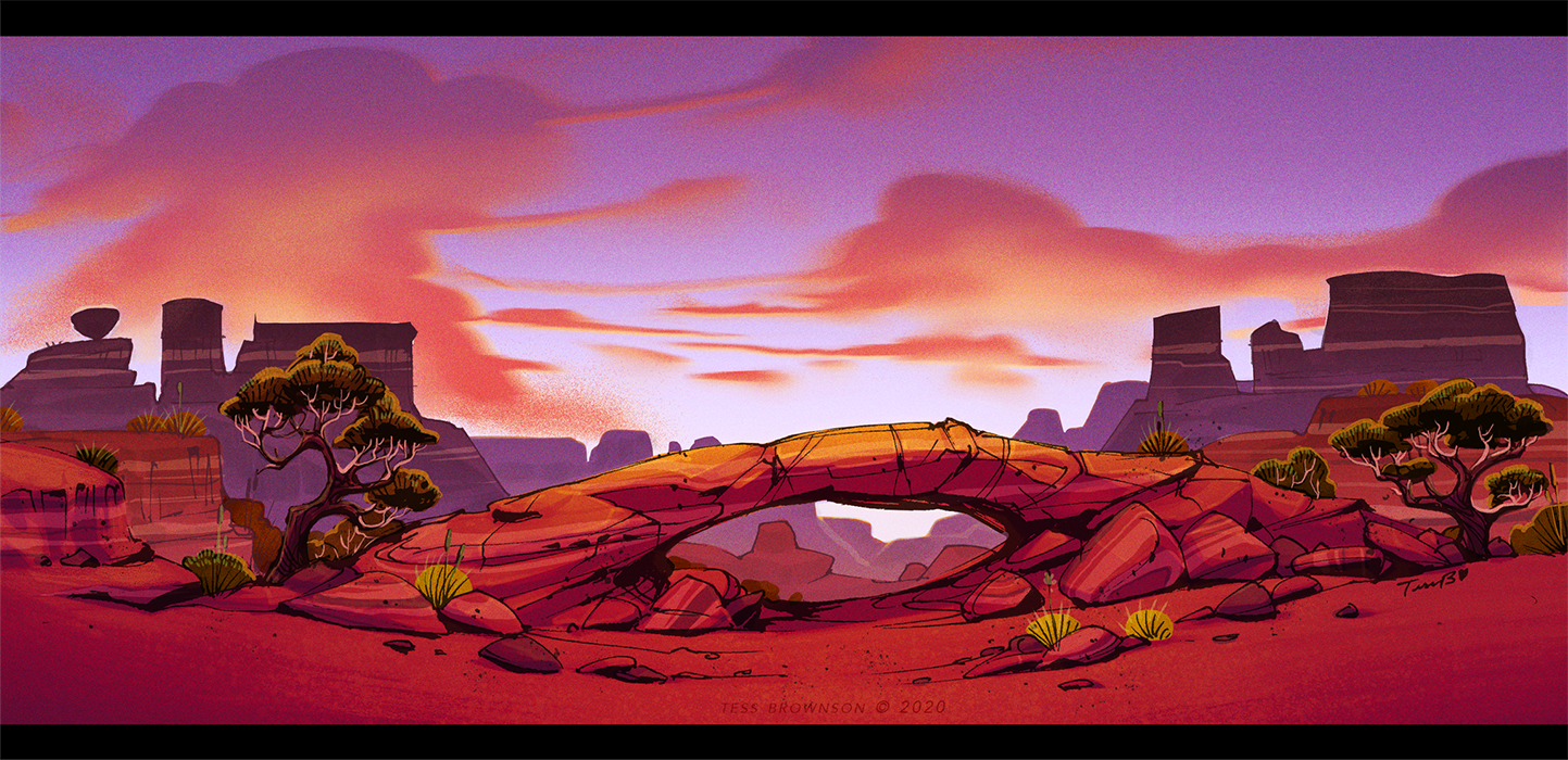 Dusk: Desert Arches Scene
