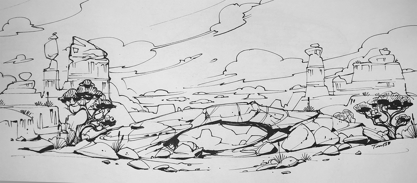 The ink drawing from my sketchbook