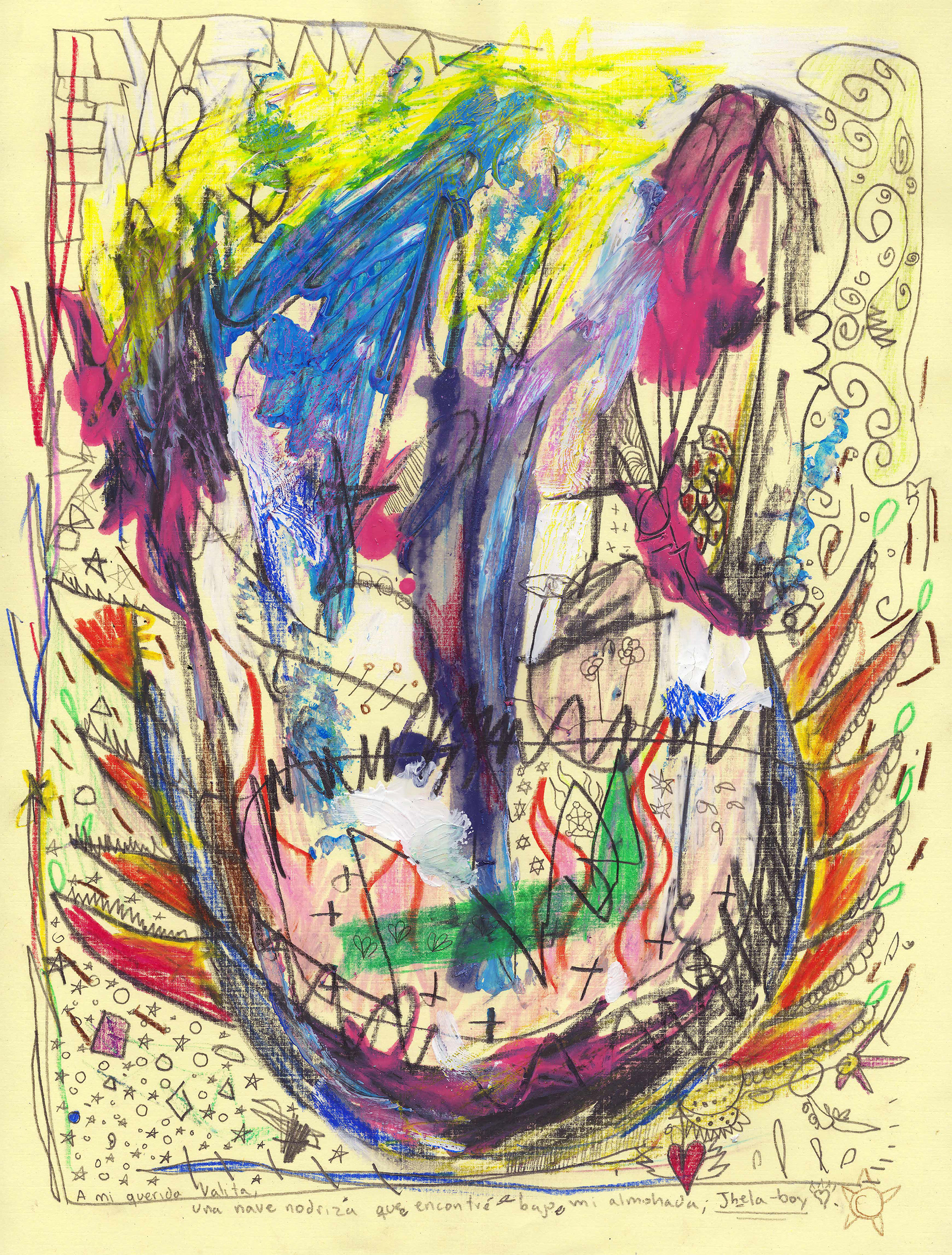 jhela-boy, 2018 lapices sobre papel 21.5 x 27.5 cm.