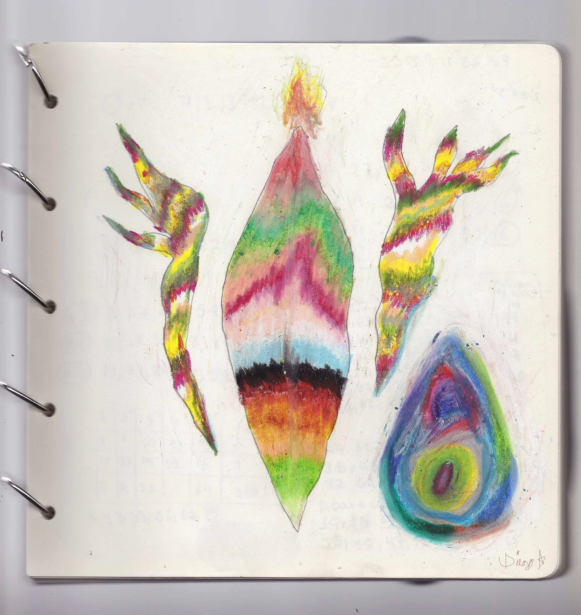 cúmulus nr. 3, 2023. arte autómata. crayón sobre papel. 20 x 20 cm.