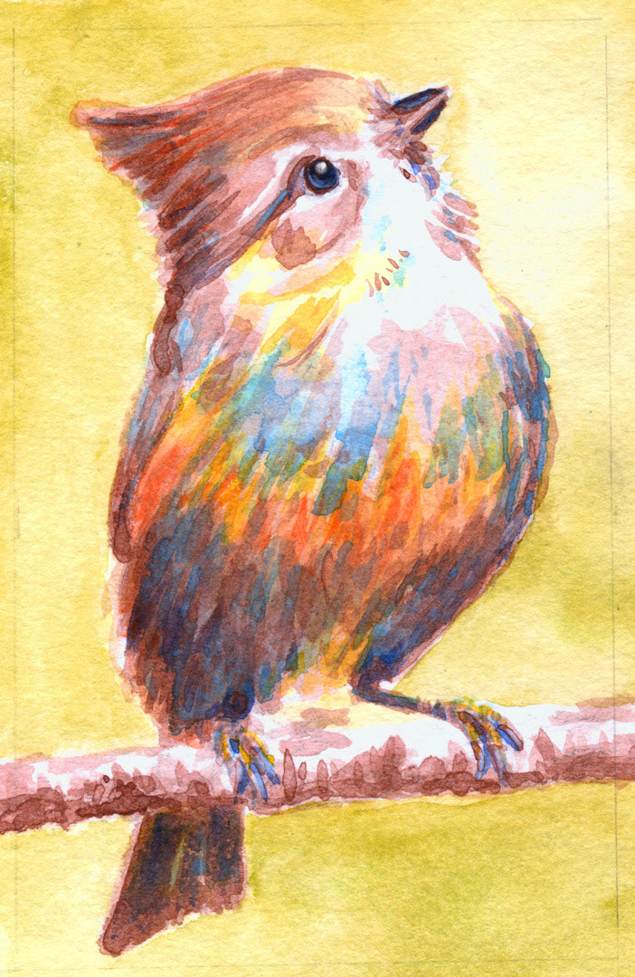 Birds: Titmouse - watercolor