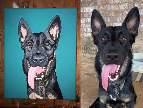 Casper on 8x10 wrapped canvas
