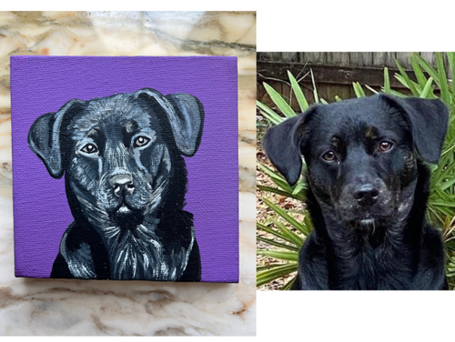 Salem on 4x4 wrapped canvas ornament