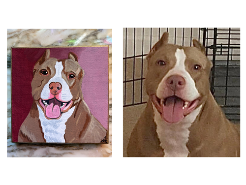 Carmen on 4x4 wrapped canvas ornament