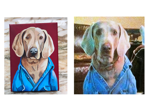 Cooper on 5x7 wrapped canvas
