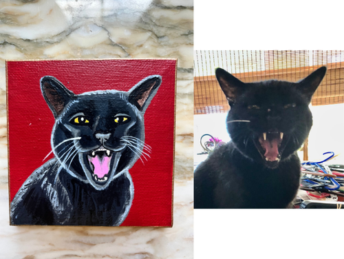 Precious on 4x4 wrapped canvas ornament