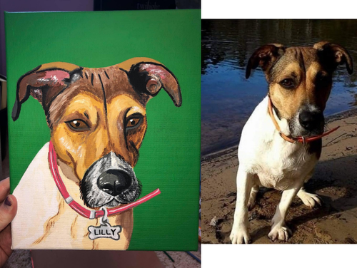 Lilly on 8x10 wrapped canvas