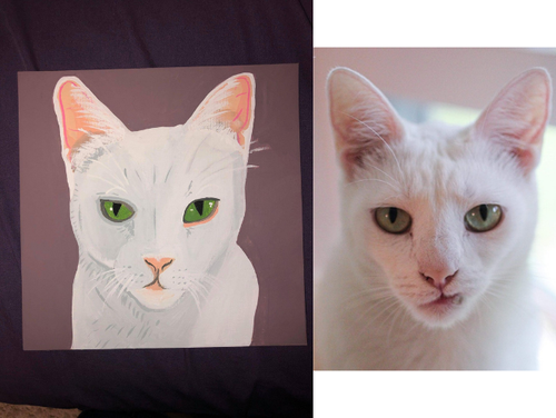 Ella on 8x8 flat canvas