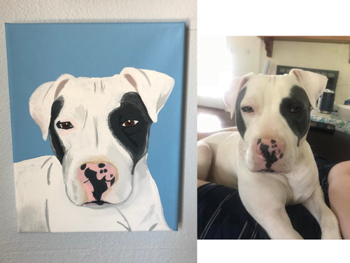 Petey on 8x10 wrapped canvas