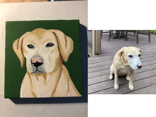 Brooke on 4x4 wrapped canvas