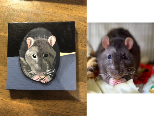 Edgar on 4x4 wrapped canvas ornament