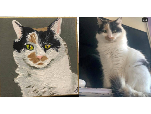Lena on 4x4 wrapped canvas