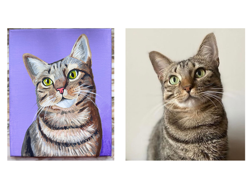 Mimi on 8x10 wrapped canvas
