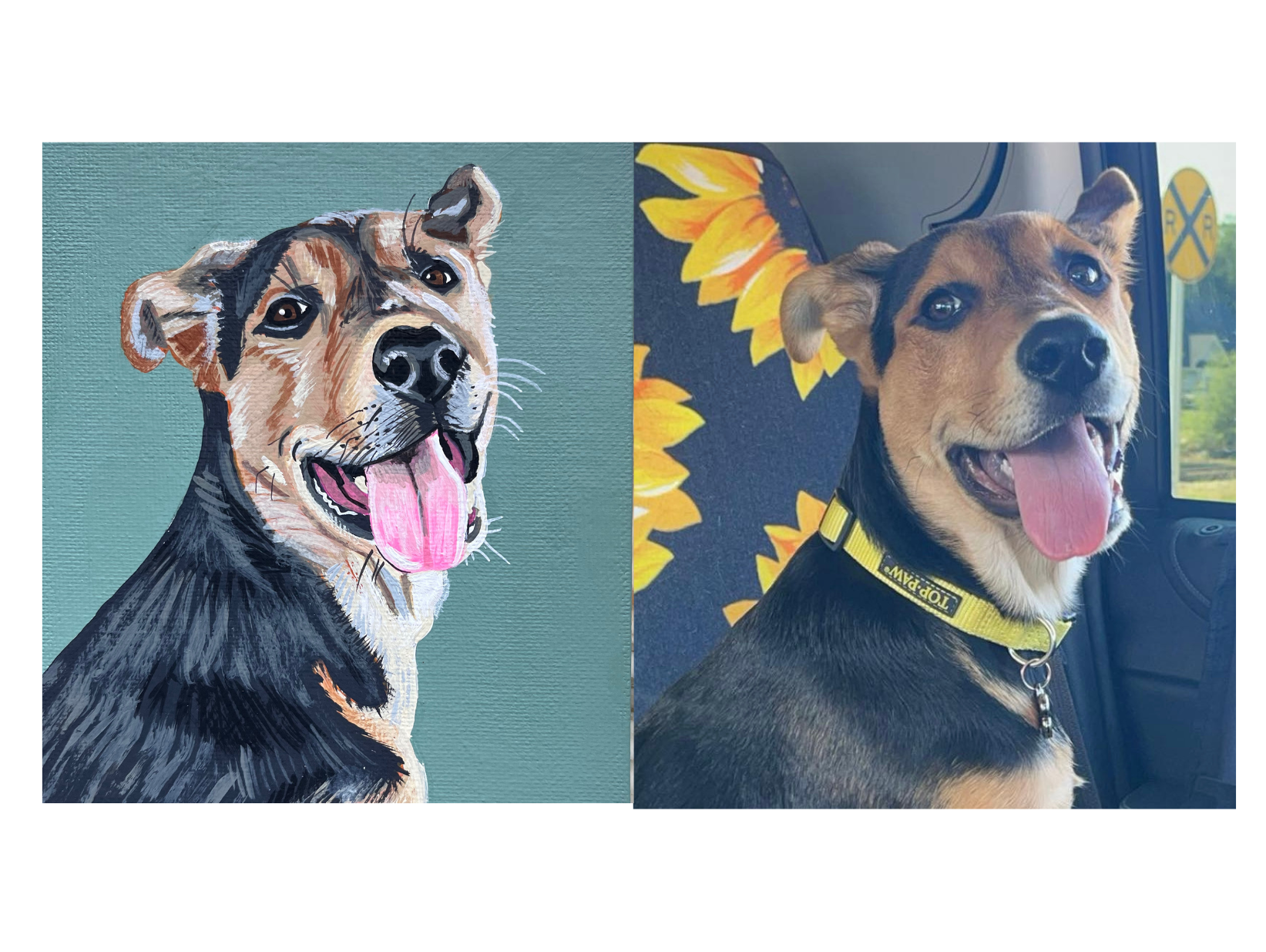 Scarlett on 5x7 flat canvas