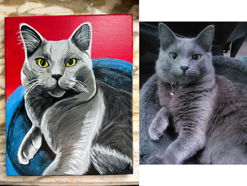 Thor on 8x10 wrapped canvas