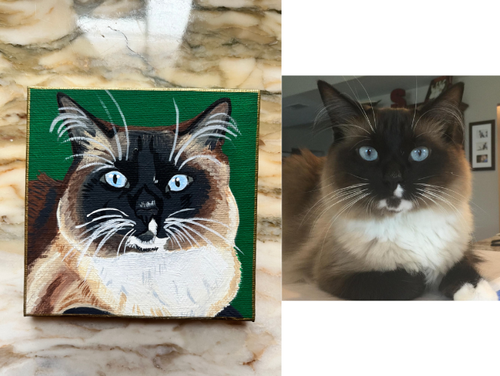 Whisky on 4x4 wrapped canvas ornament