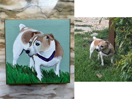 Leia on 4x4 wrapped canvas ornament