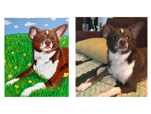 Thunder on 5x7 flat canvas