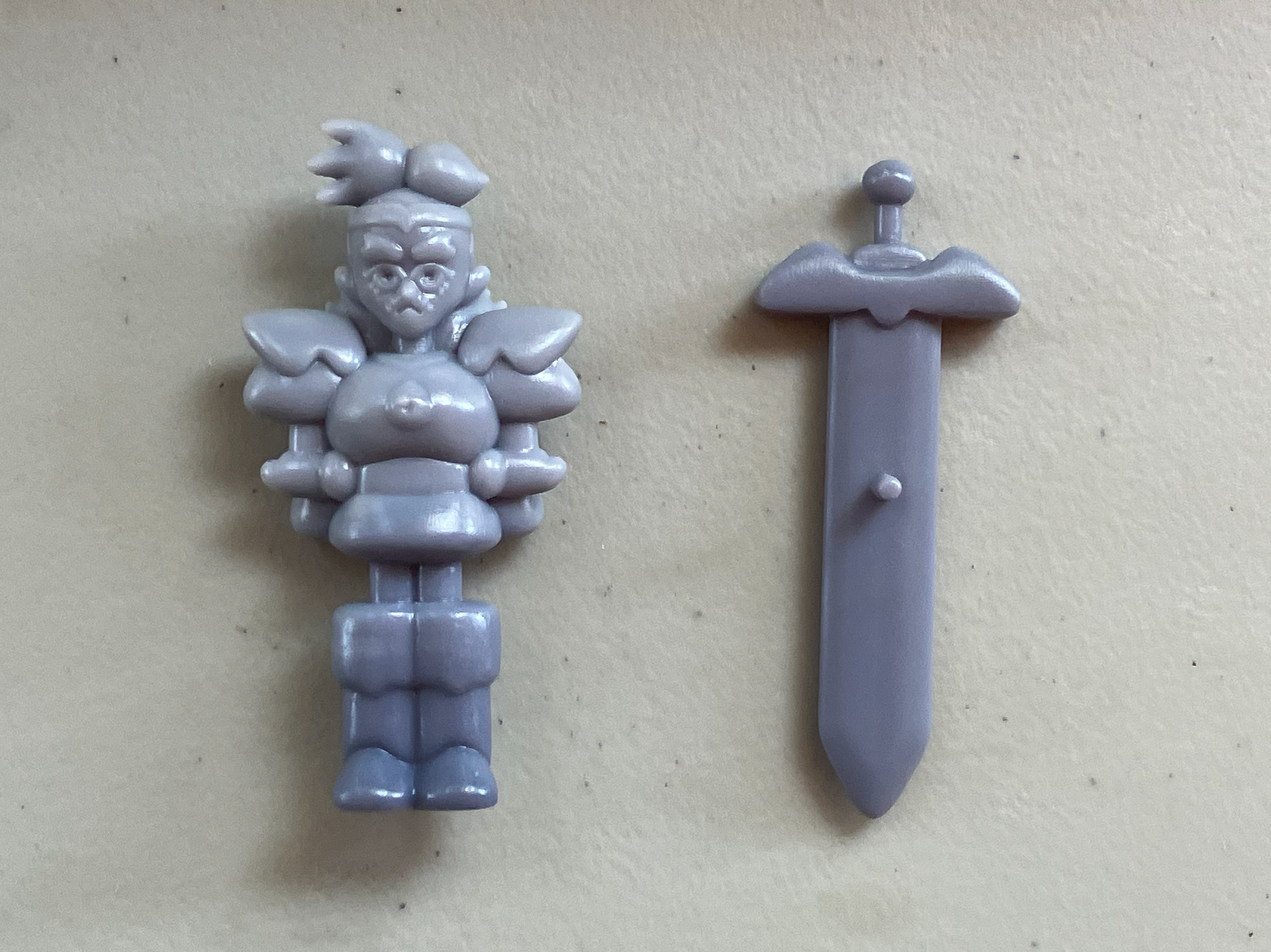 The original resin 3D prints that I used to make the silicone molds