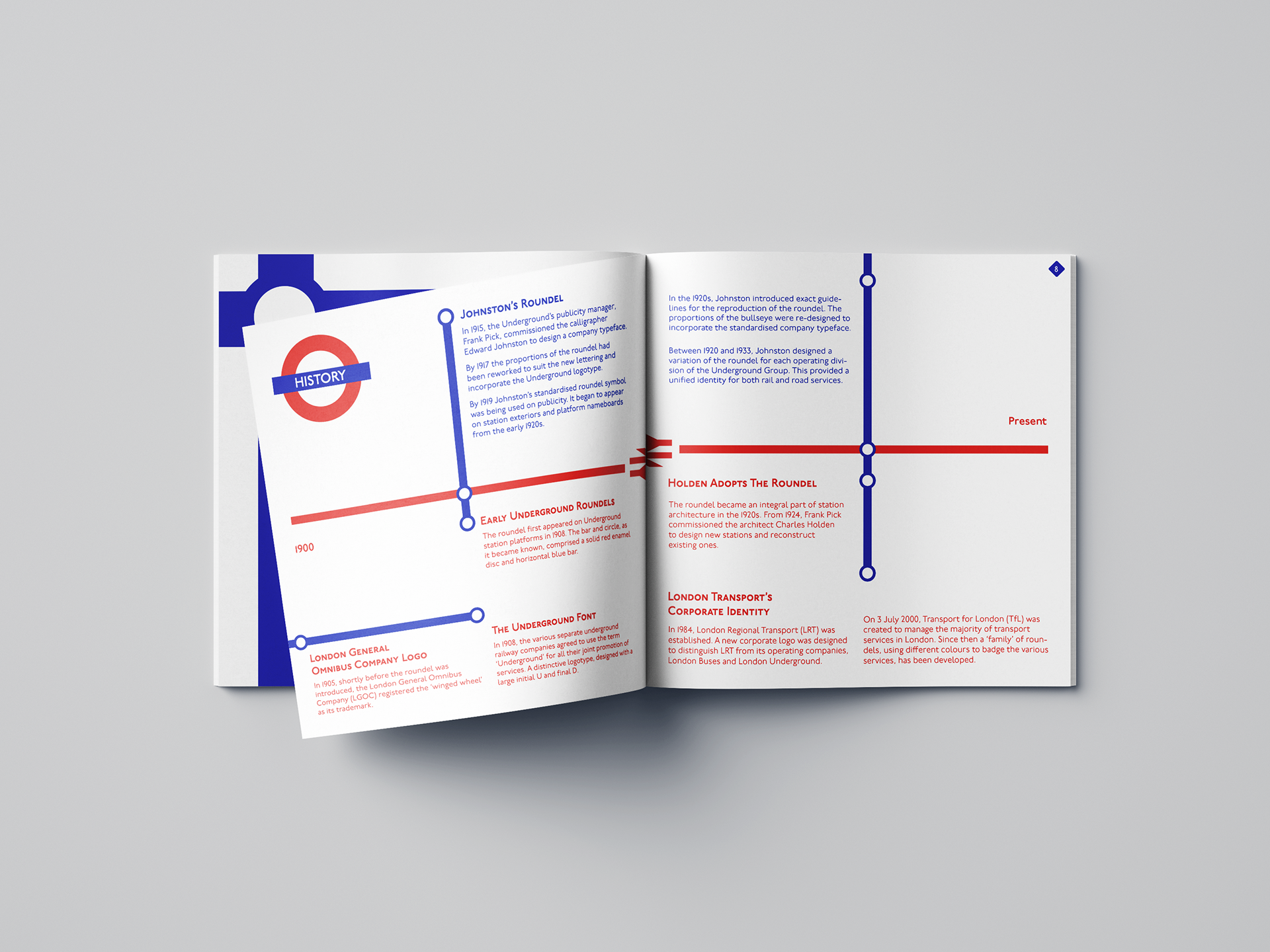 A historical timeline for the Johnston typeface.