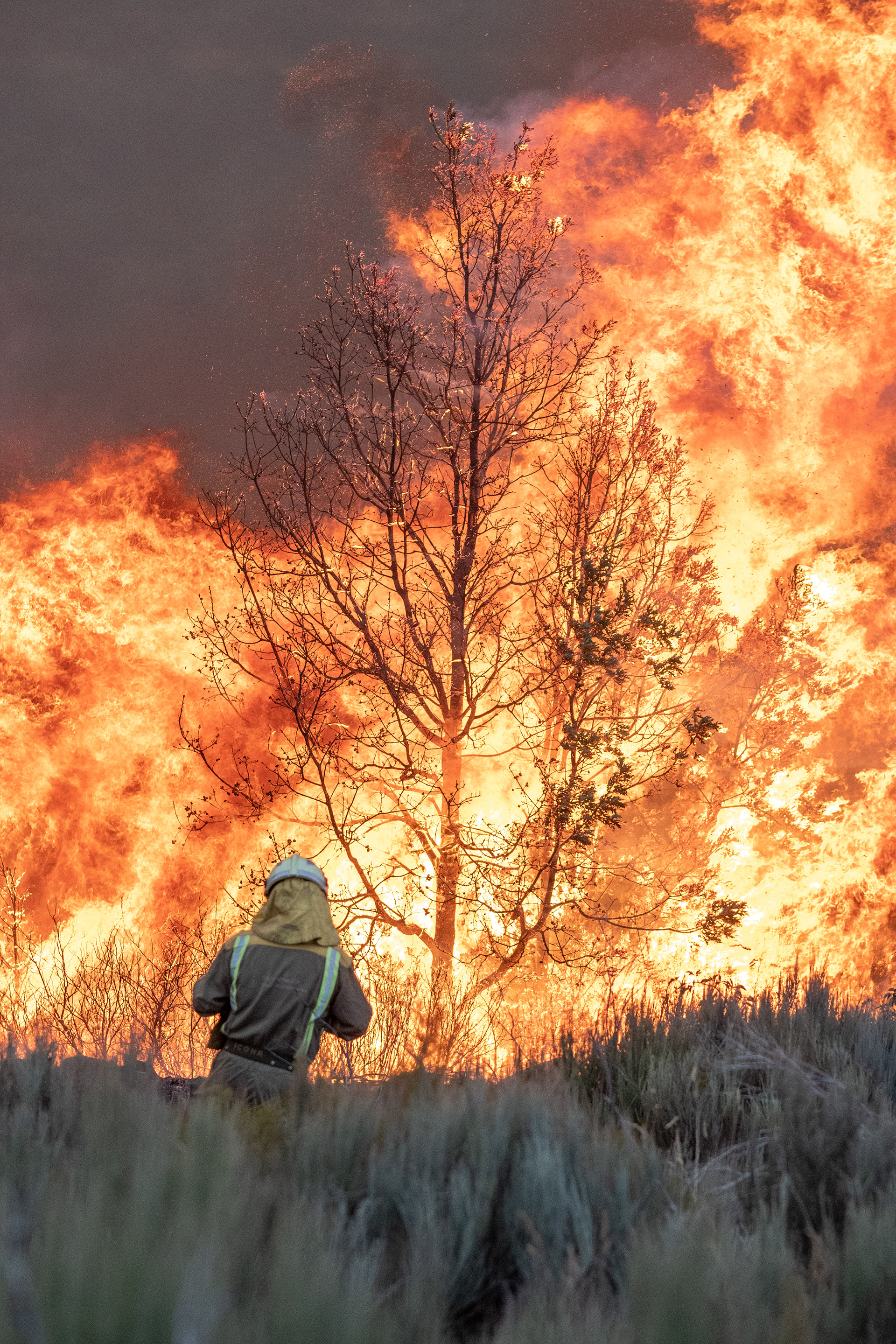Rodeados por el fuego. Vilariño de Conso, 13 de septiembre de 2020.