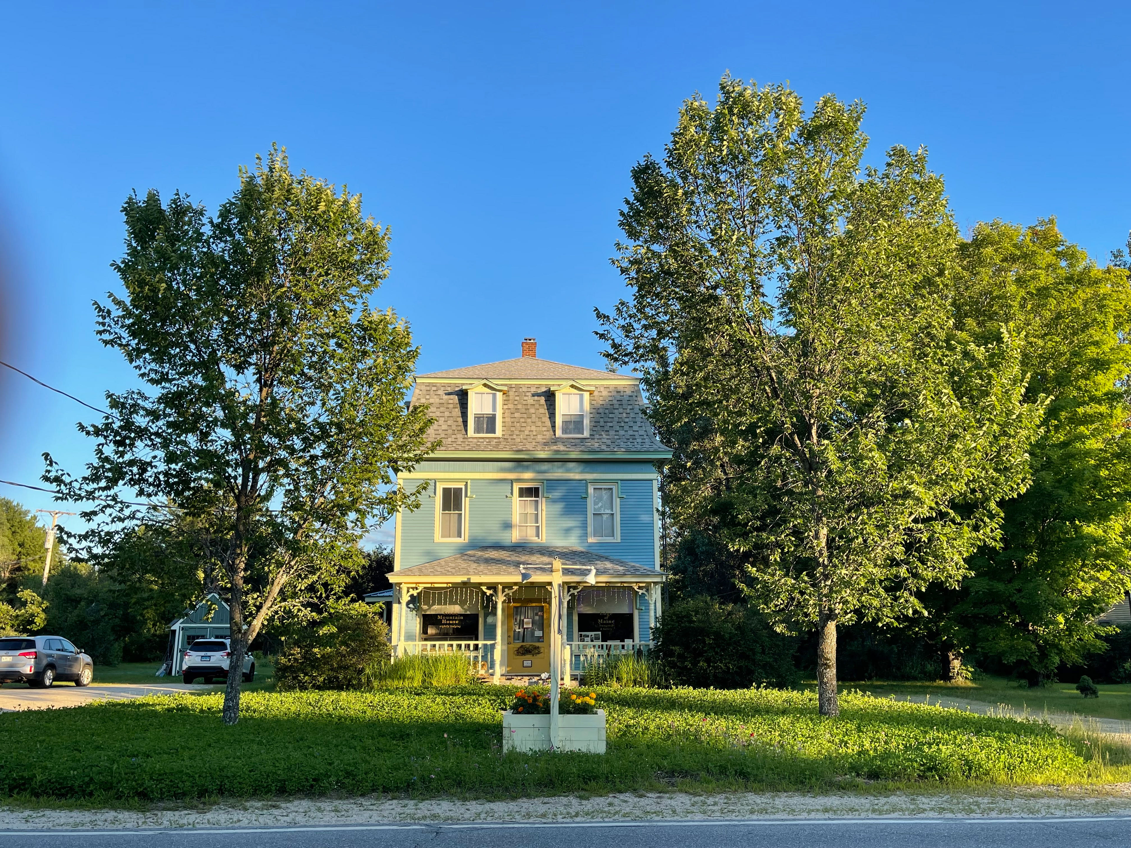 Historic Mansard roofed architecture.