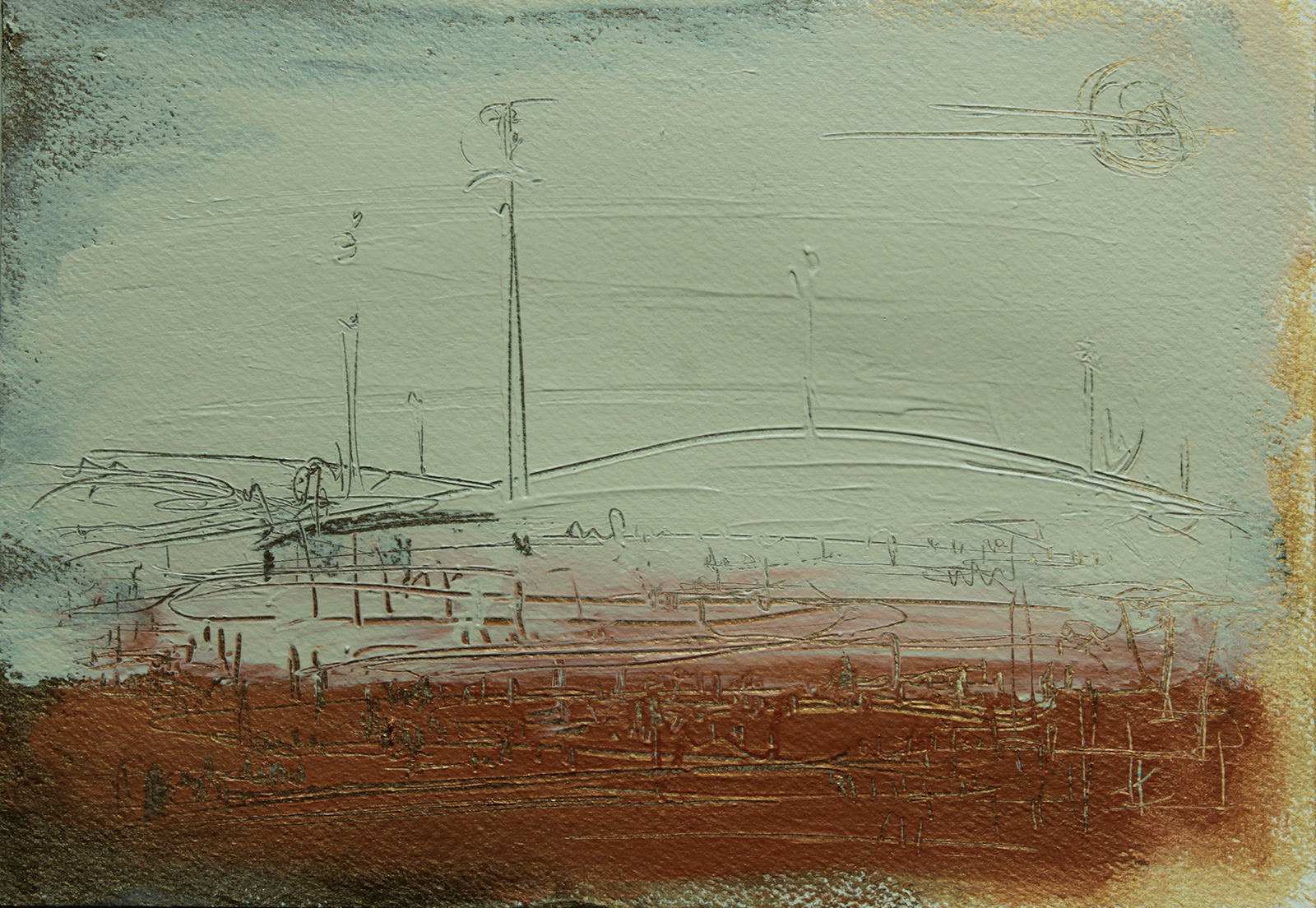Torres, 2021. Acrílico sobre papel, 26x18 cm, vendido