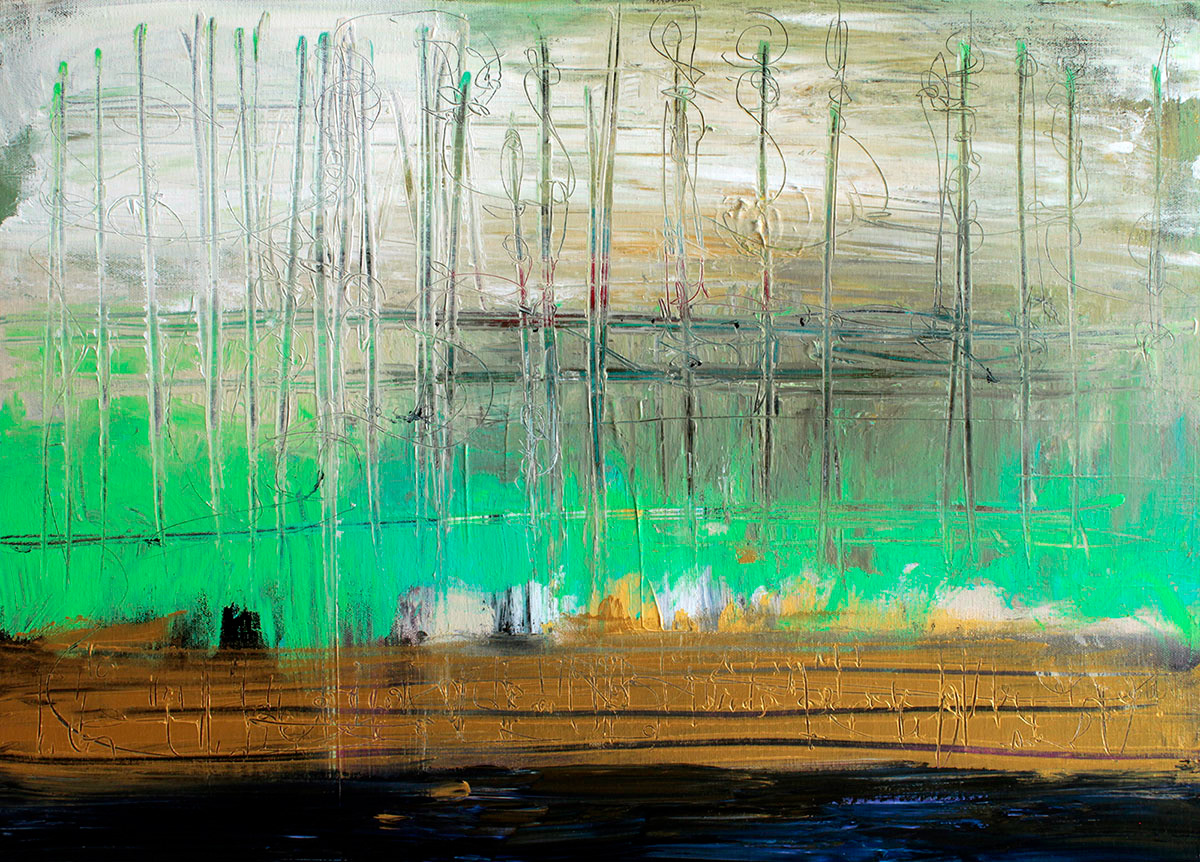 Árboles, 2021. Acrílico sobre lienzo, 70x50 cm, 525 €