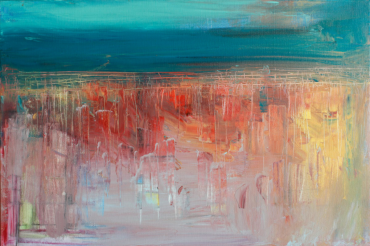 Lluvia, 2022. Acrílico sobre lienzo, 60x40 cm, 400 €