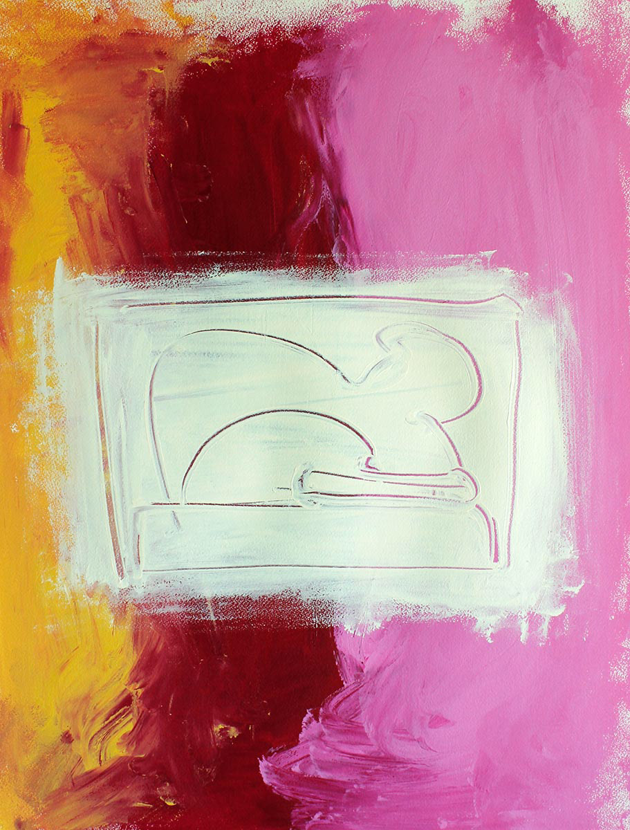 Mujer en la cama, 2022. Acrílico sobre papel, 61x46 cm, 250 €
