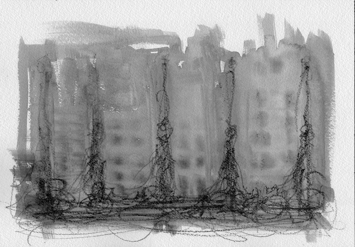 Walking, 2020. Acrylic on paper, 26x18 cm, 50 €