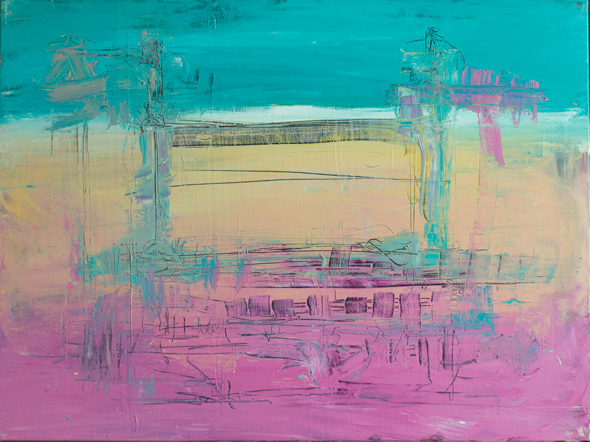 Pilares, 2021. Acrílico sobre lienzo, 80x60 cm, 550 €