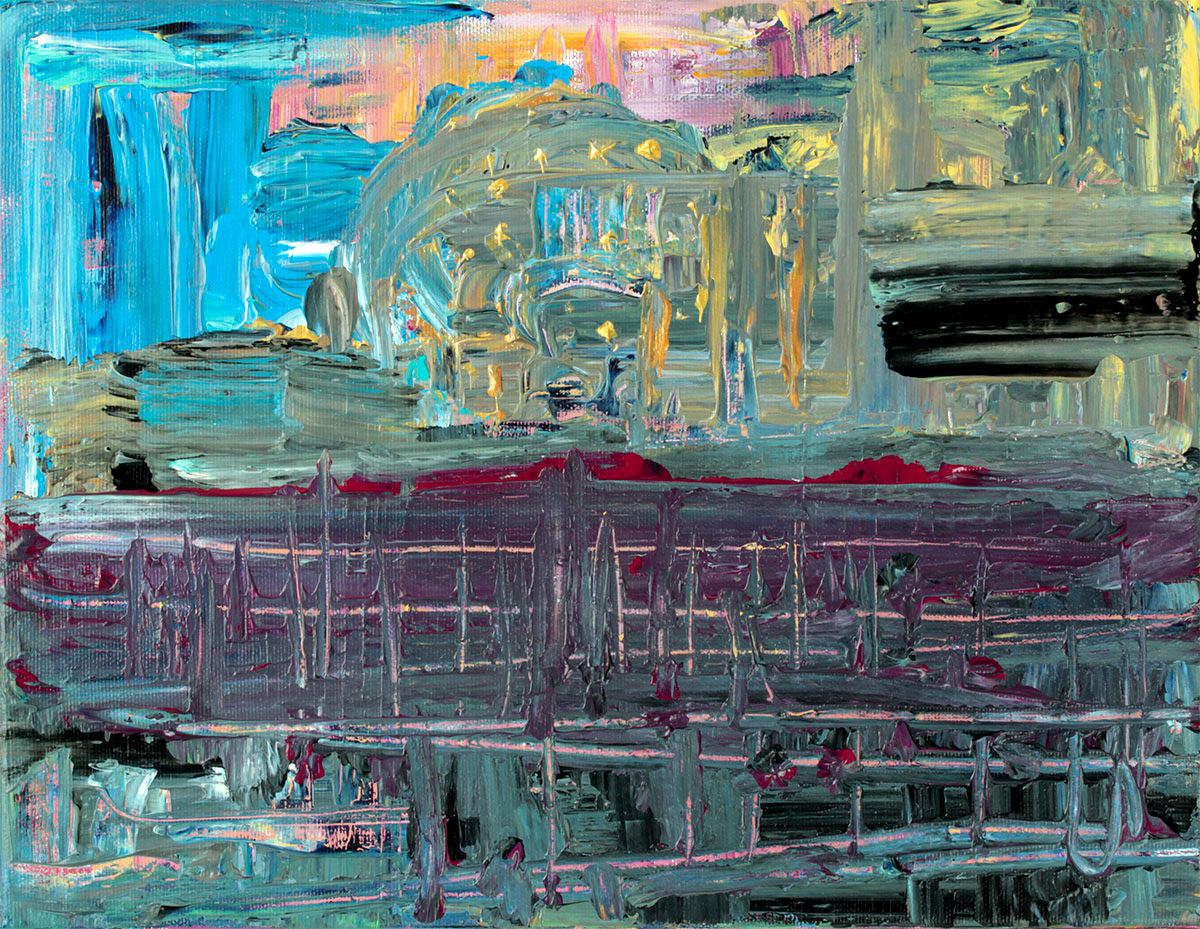Fireworks, 2020. Acrylic on canvas, 35x27 cm, 220 €