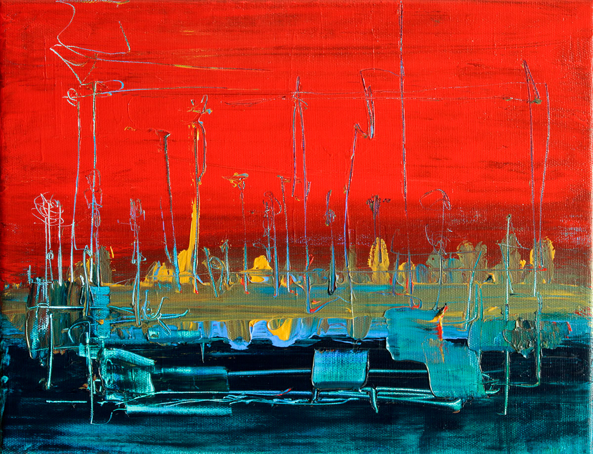 Jump, 2021. Acrylic on canvas, 35x27 cm, 220 €