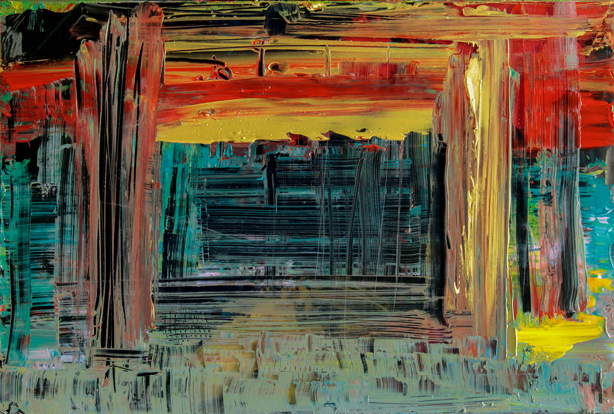 Escenario, 2021. Acrylic on acrylic sheet, 24x16 cm, 100 €